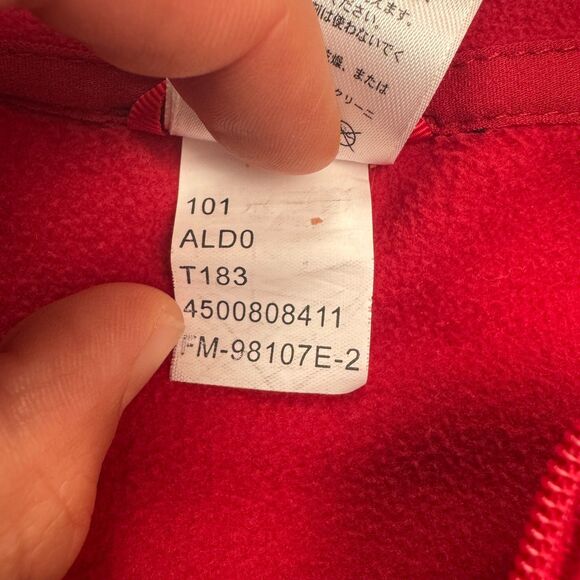 The North Face TKA 100 1/4 Zip Fleece Jacket Mens XL Red Mock Neck Outdoor Hike - Picture 9 of 14